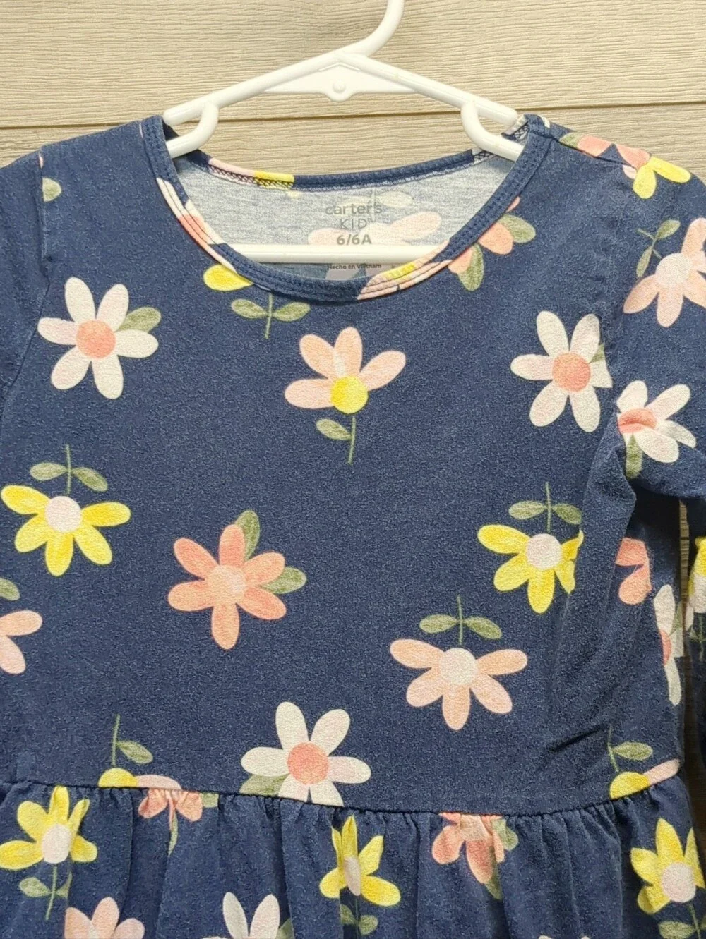 Carter's Kids Floral Long Sleeve Dress Girls Size 6